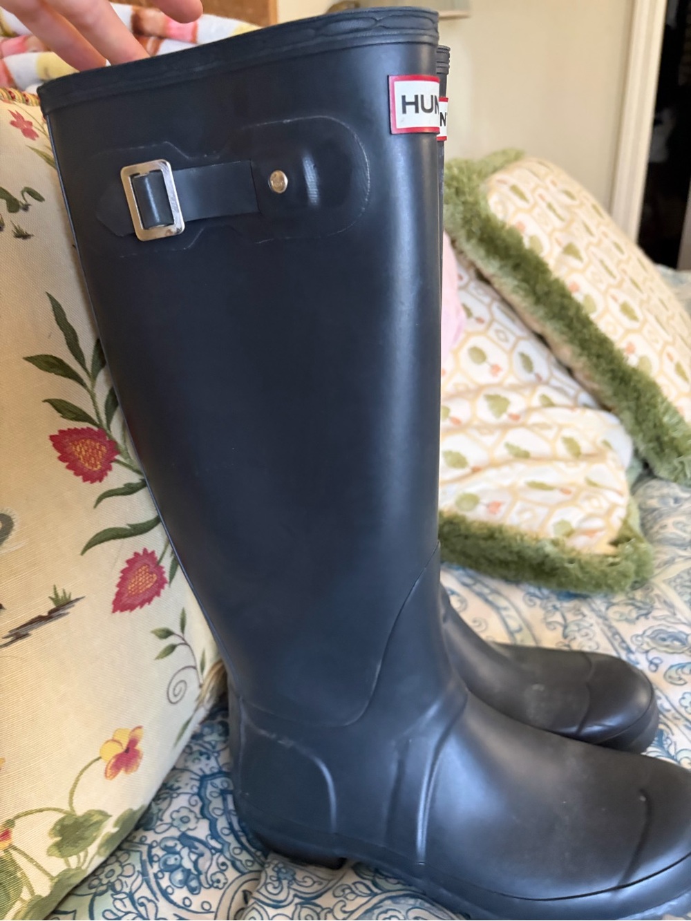 Hunter Black Tall Rain Boots